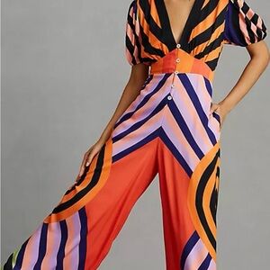 FARM Rio Multicolor Striped Jumpsuit